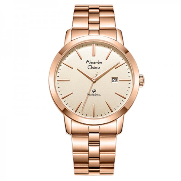 Alexandre Christie AC 1007 Full Rosegold Man MDBRGLN